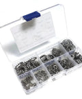 Stainless Steel 304 External Toothed Lock Washers Star Gasket Serrated Assortment Kit 600 Pcs in plastic organizer box
