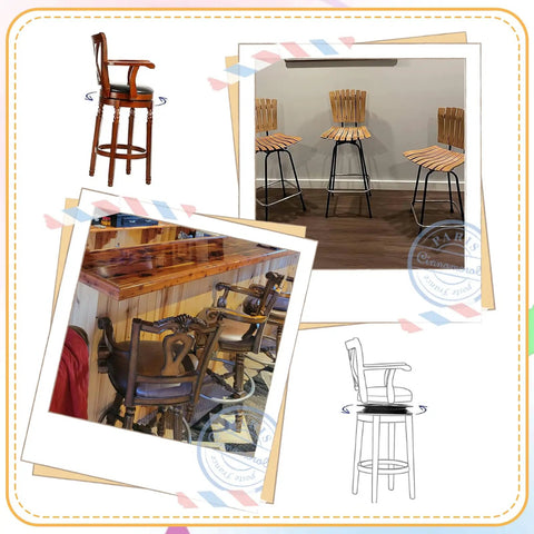 Collage of various bar stools showcasing design ideas related to 2 Pack 10 Inch Bar Stool Swivel Plate With 360 Degree Rotation.