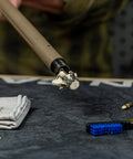 Caliber 50 Muzzleloader Cleaning Kit With Caliber Specific Bronze Bore Brush Pierce Point Jag Slotted Tip 100 Percent Cotton Patches