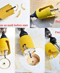 8-1/16-Inch Carbide Tipped Hole Saw Kit With 205mm Tungsten Teeth, 2.25-Inch Cutting Depth, 5/8-18 Arbor, And Pilot Drill - usage steps