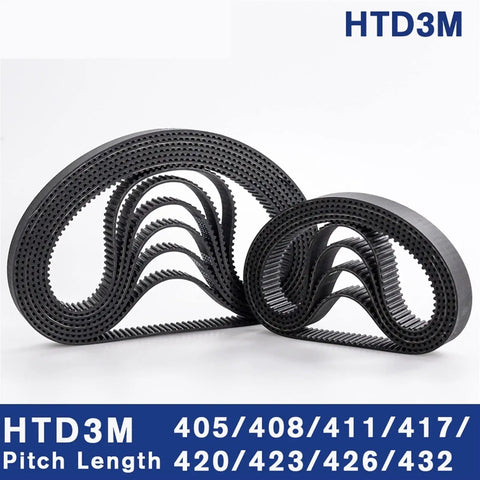 HTD 3M Timing Belt For 3D Printers Closed Loop Synchronous Belt 3mm Pitch showing various lengths and widths
