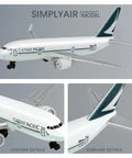 One To Four Hundred Scale Cathay Pacific Airplane Model Kit For Display And Collection With Alloy Body And Plastic Base