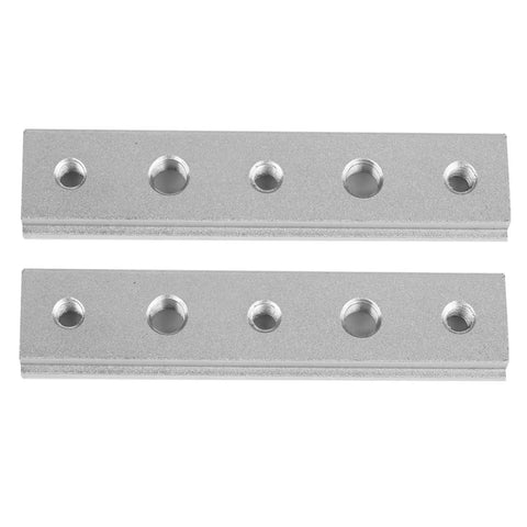 Two Pack T Slot Miter Track Jig Built From Durable Aluminum Alloy Miter Bar 30 45 Degree Type 100mm Woodworking Tool Accessory With M6 And M8 Holes For Smooth T Track Slider Setup No Fuss showing dual hole design