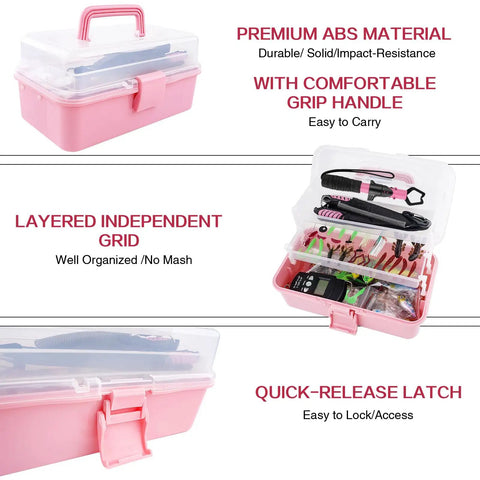 Three Layer Pink Fishing Tackle Box With Tackle Included An All In One Gear Kit Including Pliers Lip Gripper Digital Scale