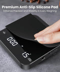 Palm Size Espresso Scale With Timer And USB C Rechargeable Battery, 2kg Capacity At 0.1g Precision For Espresso And Pour Over