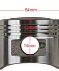 Side view of 54Mm Piston And Ring Set With Head Gaskets Kit For 125Cc Pit Dirt Bike And ATV Go Kart Horizontal Engine BeefedUp Replacement