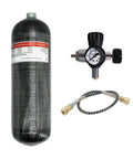 4500 Psi Carbon Fiber Scuba Tank 6.8L High Pressure Cylinder With Valve B for deep sea diving and water sports, gas cylinder shown.