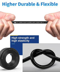 Closeup of 22 AWG 2 Conductor Shielded Wire 25 Foot UL2464 held between hands showing flexibility and roll of coiled wire