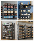 Heavy Duty Garage Shelving Unit Six Tier Metal Storage Rack With Massive Load Capacity in residential and workshop settings.