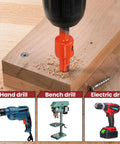 Must Have Pro Grade Countersink Drill Bit Set With Quarter Inch Hex Shank for woodworking in use with bench drill on wood