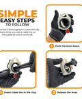Step-by-step use of Zip Tie Organizer 2Pack Light Plastic Cable Tie Holder Reusable Simple Use White Utility Clip.