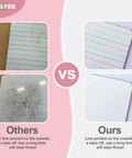 Comparison of 32 Pack Double Sided Mini Whiteboards with lined and blank surfaces for classroom use.