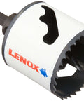 Lenox hole saw, bi-metal, 2-1/8-inch, arbor attached, white body with red logo