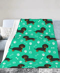 Hella Comfy Dachshund Throw Blanket For Kids Boys And Girls Ultra Soft Fuzzy Weenie Dog on a couch, 40 By 50 Inches.