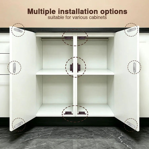 Heavy Duty 12 Pack Brown Cabinet Magnetic Latch Door Catch For Cupboards Drawers Shutters Keeps Doors Dead Set Shut With Zero Hassle Mount And Slick Closing Action