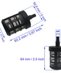 2 Pack Water Pump Inlet Strainer Screen Stainless Steel Hose Filter For Most Pumps And Sprayers Black Durable Barbed Inlet