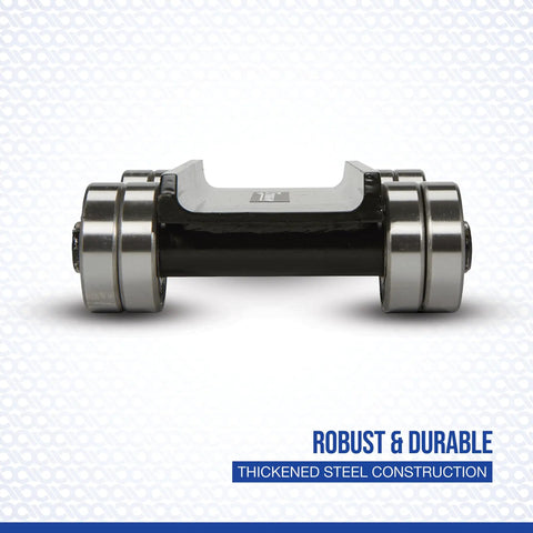 Heavy Duty Machinery Skates Loaded With Eight Knockout Steel Wheels And Three Thousand Three Hundred Pound Pulling Power For Effortless Rolling Haulin Of Big Shop Equipment And Factory Loads