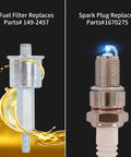 DIY Ready Fuel Pump Tune Up Kit For Onan MicroLite MicroQuiet RV 4000 Generator Includes Fuel Filter 149 2457 and 167 0275 Spark Plug