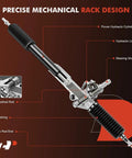 Diagram of Hydraulic Power Steering Rack And Pinion Set For Chevy Silverado 1500 And GMC Sierra 1500 showing components