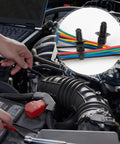 Mechanic using 110 Piece Automotive Cable Zip Ties Kit With 5 Sizes Nylon Self Locking Ties for engine wiring