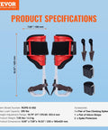 Product image showing Aluminum Tree Climbing Spikes 1 Pair With Straps And Spike Protectors 350 Pound Load Capacity Arborist Gear.