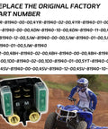 Rock Solid And Built Tough Heavy Duty 30A Starter Solenoid Relay with part numbers for Yamaha ATV compatibility.