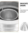 Close-up of Rock Solid Five Step Drill Press Pulley Wheel with precision machined bore shaft and delicate aluminum design.