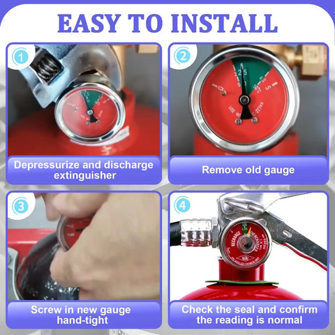 Knockout 5 Pc 100 Psi Pressure Gauge With 1 8 Inch Npt Thread And Bold Red Dial For Portable Water Fire Extinguishers Snag This Rig For Instant Installation So Your Emergency Kit Remains Locked And Loaded Without Any Hassle Down The Road