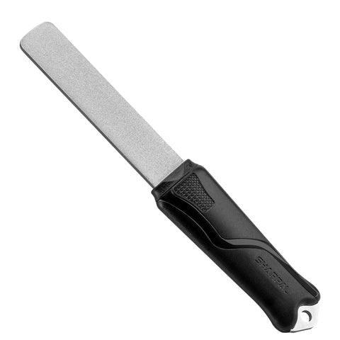 Dual Grit Diamond Sharpening Stone For Lawn Tools And Garden Gear With Coarse 325 Grit For Quick Edge Setting And Extra Fine 1200 Grit For Honing, Durable Stainless Steel Build, Sharpens Mower Blades, Axes, Hatchets, Hedge Shears, Chisels And Drills