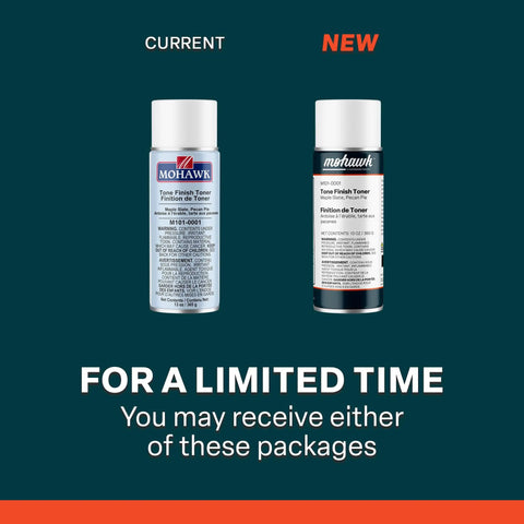 Light Walnut Wood Finish Toner Spray For Fast Furniture Touch Ups And Cabinet Repairs With Fade Resistant Color displayed in two packaging designs.
