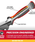 Diagram of Pro Grade Heavy Duty Garden Trowel for Planting Digging and Cultivating with labeled parts and features