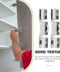 Tough As Nails Sliding Door Rollers Set Of Eight Premium Steel Pulley Wheels For Silky Smooth Glass And Closet Door Glide No Hassle Caster Hardware attached to cabinet door.