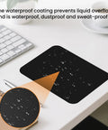 Compact 6x8 Inch Mouse Pad For Travel And Work Flexible For Horizontal Or Vertical Use Perfect For Laptops Keyboard Trays And Small Desk Setups Budget Friendly Portable Office Accessory For On The Go Black with waterproof coating