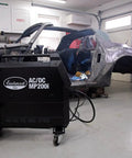 Elite 200 Amp All In One Multi Process AC DC Welder MP200i in a garage welding car frame