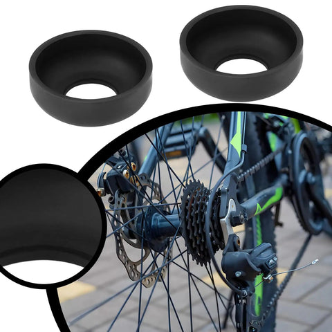 Two Pack Three Eighths Inch Steel Rear Hub Cups For Mountain Bike Axle Front And Rear Wheel Bearings in black color