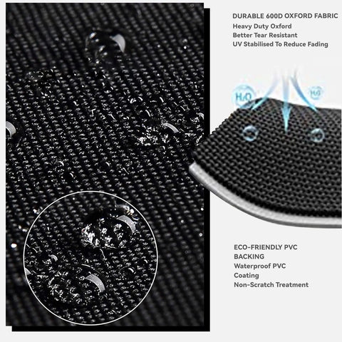 Close-up of waterproof Oxford fabric used in Outdoor Prep Table Cover Heavy Duty Waterproof Shield For Keter Unity Small Portable Table