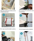 Installation steps for Rock Solid Aluminum Alloy Pull Down Attic Ladder Built Tough Motorized Stealth Loft Stairs.