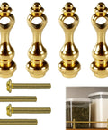 Heavy Duty Gold Tone Zinc Alloy Shelf Rail Brackets 4 Pack With A Sleek Brass Finish To Nail Down 6 Mm Gallery Railing Posts.