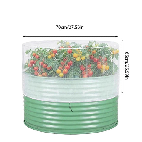 Garden Shield Net For Raised Beds, Bird Exclusion Mesh To Protect Vegetables Berries And Herbs, Circular Bed Cover on planter
