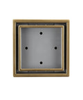 Tile In Shower Drain Kit In Gold With Marine 316 Stainless Steel Frame And ABS Base Lagos Veil Line Includes Hair Strainer And Key