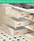 Top Shelf Undermount Drawer Slides 20 Inch Full Extension with soft close and 3D adjustable quick release for stable cabinets.