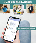Person using app control for Keyless Entry Smart Door Lock With Touchscreen Keypad And Handle, Digital Deadbolt, App Control