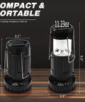 2 Pack Solar Camping Fan With Collapsible LED Lantern 350 Lumens Ultra Bright And USB Rechargeable Battery Powered Emergency Lights