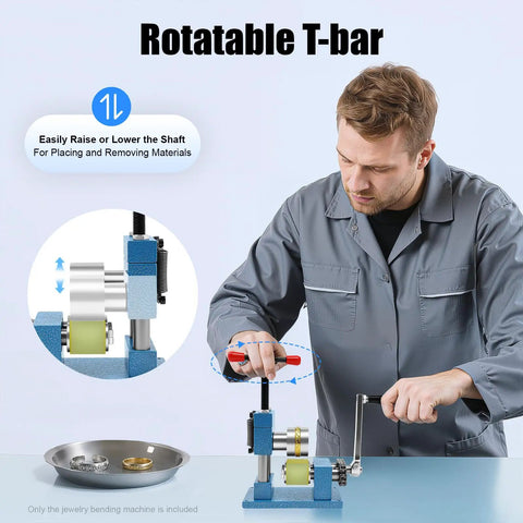 Heavy Duty Hand Crank Bracelet Bender And Rolling Mill Machine For Jewelers This Slick Two In One Tool Smoothly Shapes Gold Silver Rings With Reliable Gear Mechanics And Tough Steel Build A Nifty Little Powerhouse For Every DIY Fanatic
