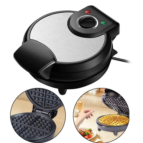 Fonowx Electric Waffle Maker And Sandwich Press 1200W nonstick design with dual plates for quick cooking and easy cleaning.