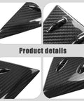 Close-up details of Dope Carbon Fiber Side Mirror Triangle Panel Trim For Land Cruiser J300 LC300 GX GXL VX Sahara ZX GR Sport 2022 To 2026