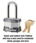 Outdoor Padlock With Key For Gates And Fences Sheds Garages And Tool Boxes Built Tough As Nails With Hardened Steel Shackle And Laminated Steel Body Commercial Grade Security For Home And Shop Use shown with two keys