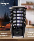 Rechargeable Bug Zapper Lamp 2 In 1 LED Light And Insect Killer All In One 3600mAh Battery USB C Charging Up To 9 Hours Power Covers 2150 Sq Ft Indoors Or Outdoors Patio Ready Mosquito Trap For Yard Camping And Home, black body with blue light, ideal for indoor and outdoor use