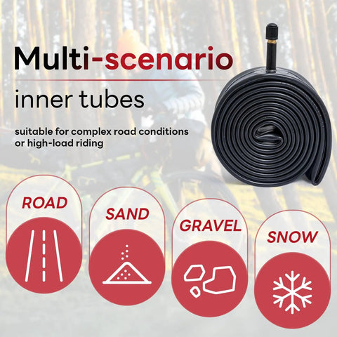 Everyday Durable 29 Inch Bike Inner Tube 29x2.125 To 2.40 With AV32mm Schrader Valve for varied terrains, road to snow