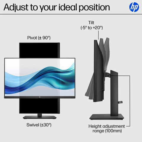 Series 3 27-Inch Dope Full HD IPS Monitor with adjustable pivot, tilt, and height settings for flexible viewing angles